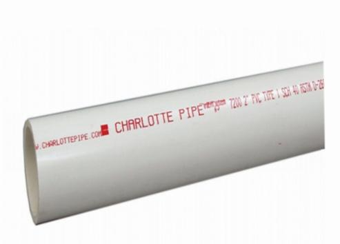 2x10 PVC Pipe, Plain End, SCH 40/STD, White