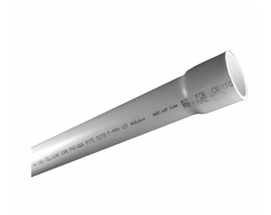 4" x 10' PVC Pipe, White, Foam Core