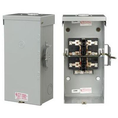P11279.jpg GE Industrial TC10324R 3-Wire 2-Pole Non-Fusible Emergency Power Transfer Switch 240-Volt AC 200-Amp NEMA 3R Spec-Setter