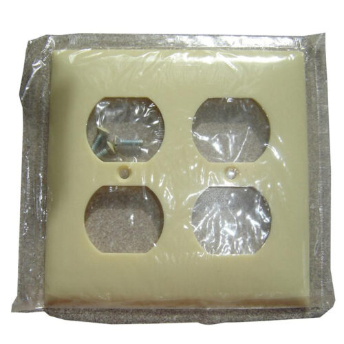 P115763.jpg Mulberry 92102 Thermoplastic Standard Size 2-Gang Wallplate 2-Duplex Receptacle Ivory Endura