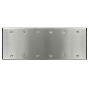 P1160.jpg Mulberry 97156 430 Stainless Steel Box Mount Standard Size 6-Gang Blank Wallplate