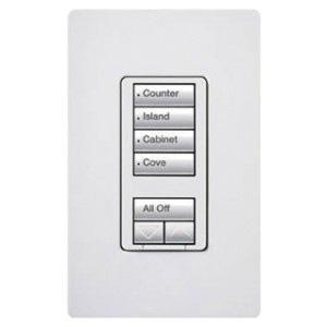 Lutron RRD-H4S-WH 4 Button Hybrid Keypad Lighting Control 120-Volt 2.94-Inch x 1.56-Inch x 4.69-Inch RadioRA&reg;2
