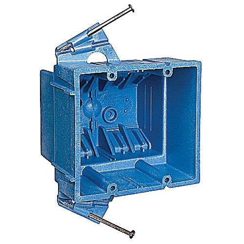 P11638.jpg Thomas & Betts BH235A PVC 2-Gang Outlet Box 2.110-Inch x 3.550-Inch x 3.5-Inch 35-Cubic-Inch Carlon® SuperBlue