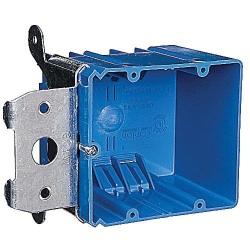 P11695.jpg Thomas & Betts B234ADJ PVC 2-Gang Non-Metallic New Work Outlet Box 4-Inch x 3-5/8-Inch x 3-Inch 34-Cubic-Inch Carlon®