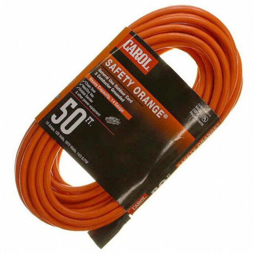 Carol 03356.63.04 Stranded Bare Copper SJTW Extension Cord 14/3 50-ft Orange Safety Orange&reg;
