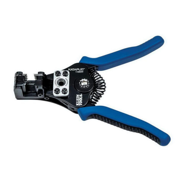 Klein Tools 11063W Wire Stripper/Cutter 24-8-AWG 22-10-AWG 6-19/32-Inch Black/Blue Katapult&reg;