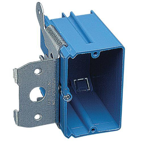 P11704.jpg Thomas & Betts B121ADJ PVC 1-Gang Non-Metallic New Work Outlet Box 3.65-Inch x 2.25-Inch x 3.32-Inch 21-Cubic-Inch Carlon®