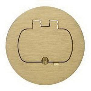 P11716.jpg Thomas & Betts E97BR Light Lacquer Brass One Door Floor Box Cover 5.50-Inch x 0.29-Inch Thickness Carlon®