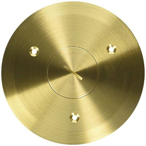 P11724.jpg Thomas & Betts E97BRG Light Lacquer Brass NPS Opening Floor Box Cover 5.50-Inch x 0.29-Inch Thickness Carlon®