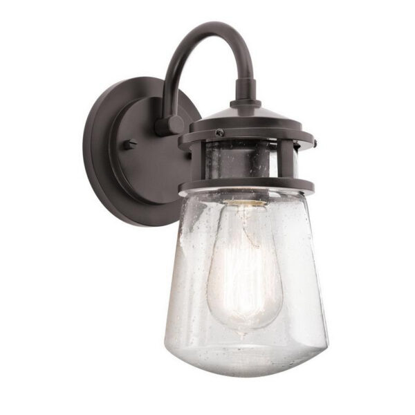 P118567.jpg Kichler 49444AZ 1-Light Wall Lantern 75-Watt 120-Volt Architectural Bronze Lyndon
