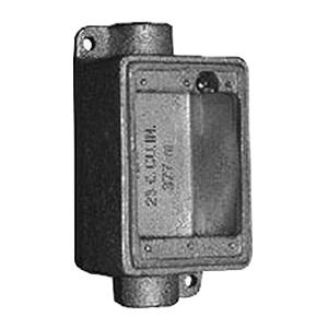 Crouse-Hinds FDCM2 Zinc Electroplated Malleable Iron 1-Gang Deep FDC Device Box (2) 3/4-Inch Hub 2.87-Inch x 6.10-Inch x 2.88-Inch Condulet&reg;