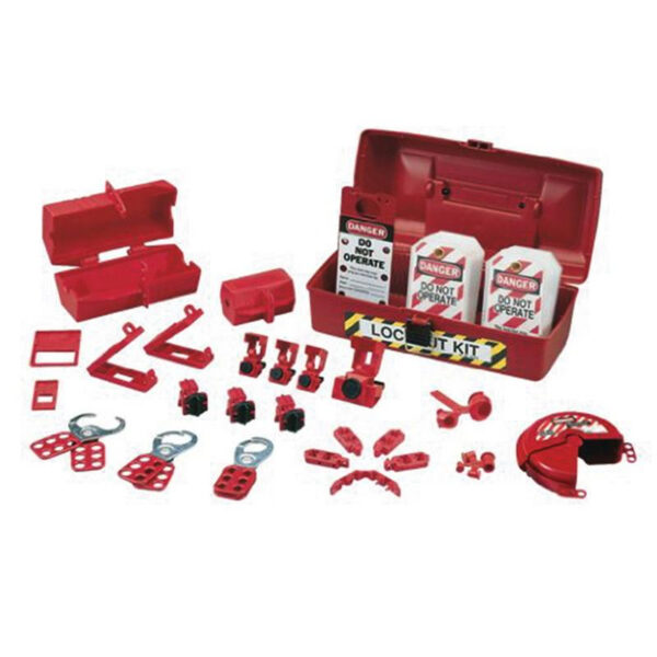 Ideal Industries 44-974 Industrial Lockout/Tagout Kit Includes (3) Hinged Single Pole Breaker Lockouts (2) 277-Volt Breaker Lockout (1) 480/600-Volt Breaker Lockout