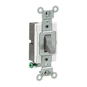 P119506.jpg Leviton CS115-2GY 120/277-Volt AC 15-Amp 1-Pole Commercial/Specification Grade Toggle AC Quiet Switch Gray