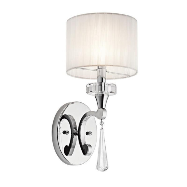 P119518.jpg Kichler 42634CH 1-Light Wall Sconce 60-Watt 120-Volt Chrome Parker Point