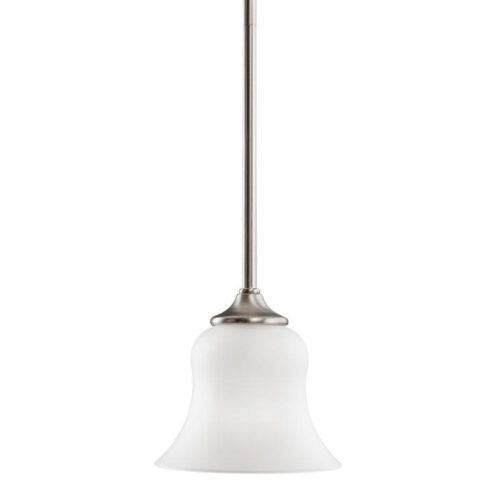 P120034.jpg Kichler 3584NI 1-Light Mini Pendant Fixture 700-Watt 120-Volt Brushed Nickel Wedgeport