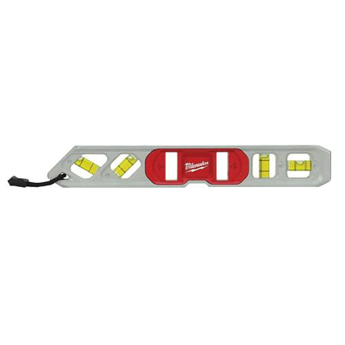 Milwaukee Tool 48-22-5009 4 Vial I-Beam Magnetic Torpedo Level 10-Inch Silver/Red
