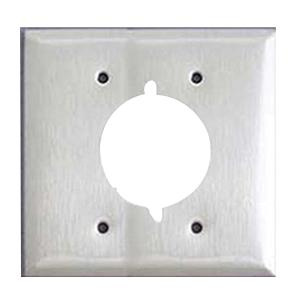 P1210.jpg Mulberry 97223 430 Stainless Steel 2-Gang Wallplate 30/50/60-Amp 3-Wire/4-Wire Receptacle