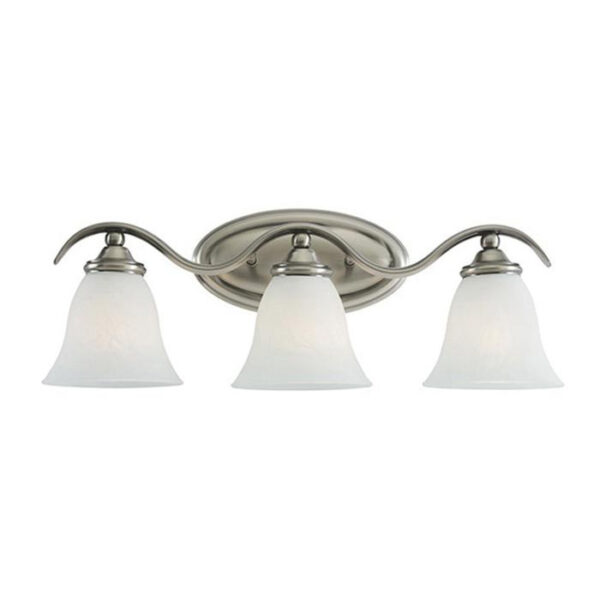 Sea Gull Lighting 44361-965 3-Light Traditional Bath Fixture 100-Watt 120-Volt Antique Brushed Nickel Rialto