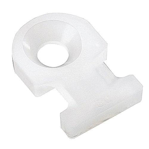 Thomas & Betts TC102 Screw Mount 2-Way Low Profile Cable Tie Miniature Mounting Base Nylon 6/6 Natural Ty-Rap&reg;