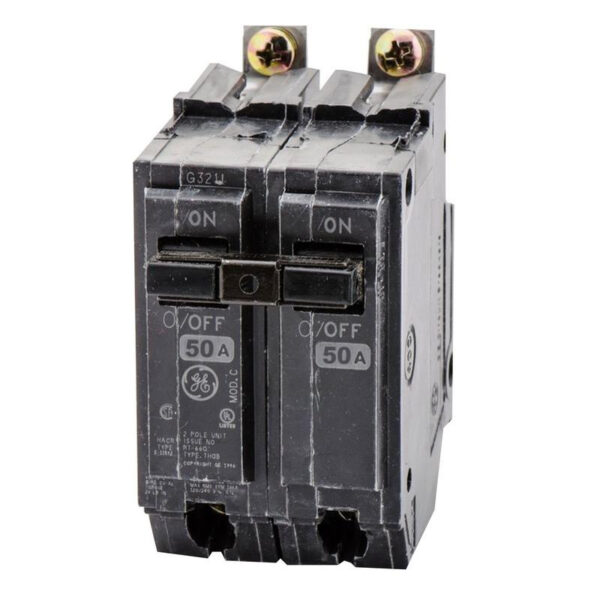 GE Industrial THQB2150 Bolt-On Mount Type THQB Miniature Circuit Breaker 2-Pole 50-Amp 120/240-Volt AC