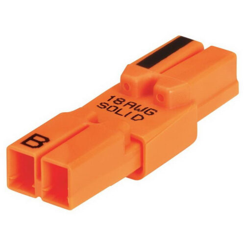 Ideal Industries 30-082 2-Wire Model 182 2-Pole Luminaire Disconnect 18-AWG Orange PowerPlug