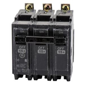 P12157.jpg GE Industrial THQB32015 Bolt-On Mount Type THQB Miniature Circuit Breaker 3-Pole 15-Amp 240-Volt AC