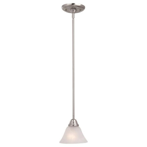 Maxim Lighting 91064MRSN 1-Light Mini Pendant Fixture 100-Watt 120-Volt Satin Nickel Newport