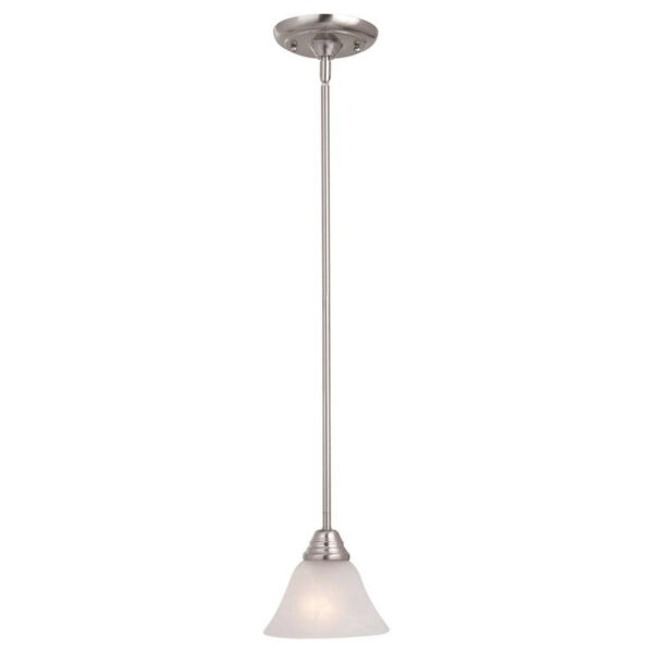 P122081.jpg Maxim Lighting 91064MRSN 1-Light Mini Pendant Fixture 100-Watt 120-Volt Satin Nickel Newport