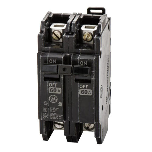 P12247.jpg GE Industrial THQC2160WL 35-mm DIN Rail Mount Type THQC Miniature Circuit Breaker 2-Pole 60-Amp 120/240-Volt AC