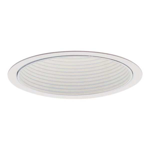 P12339.jpg Lightolier 1005WH 5-Inch Step Baffle Down Light Reflector Trim Round White LyteCaster