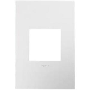 Adorne AWP1G2WH10 Plastic 1-Gang Decorator Wallplate Gloss White
