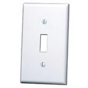P1238.jpg Leviton 88001 Thermoset Device Mount Standard Size 1-Gang Wallplate 1-Toggle Switch White