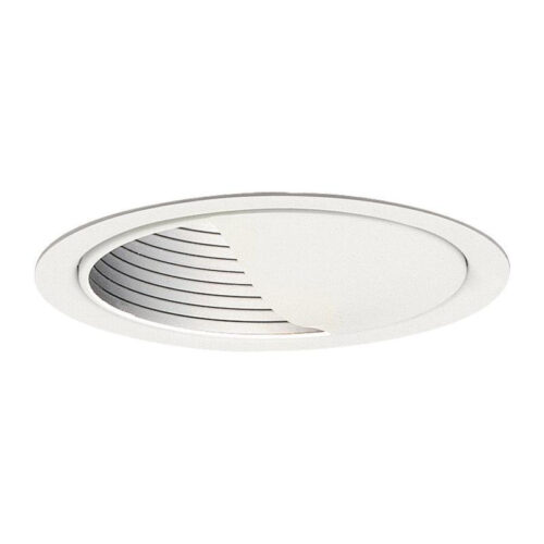 P12396.jpg Lightolier 1035WH 5-Inch Wall Wash Step Baffle Reflector Trim Round Matte White LyteCaster