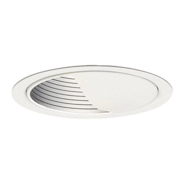 P12396.jpg Lightolier 1035WH 5-Inch Wall Wash Step Baffle Reflector Trim Round Matte White LyteCaster