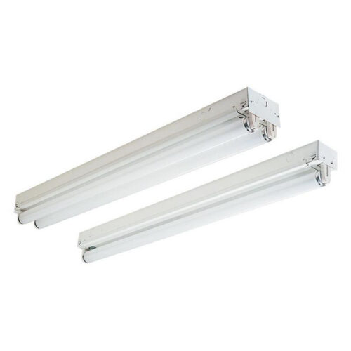 P124236.jpg Simkar CH2232-B11-4L-UNV 4-Light CH Series Tandem Fluorescent Strip Light 32-Watt 120 - 277-Volt Baked White Enamel