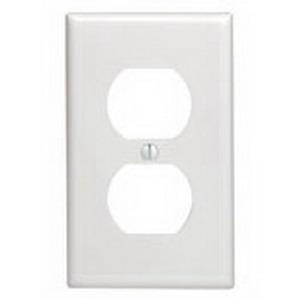P1243.jpg Leviton 88003 Thermoset Device Mount Standard Size 1-Gang Duplex Receptacle Wallplate 1-Duplex Receptacle White