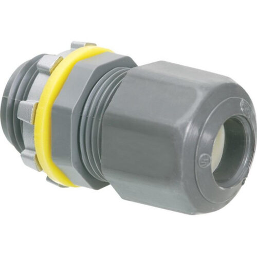 Arlington LPCG757 Straight Low Profile Strain Relief Non-Metallic Cord Connector 3/4-Inch 0.385 - 0.75-Inch