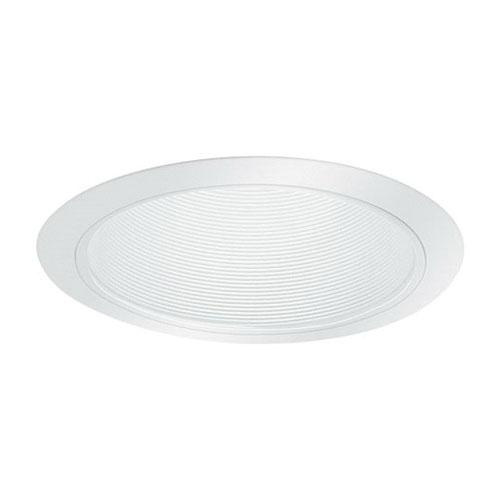 P12466.jpg Lightolier 1105WH 6-3/4-Inch Step Baffle Down Light Reflector Trim Round Matte White LyteCaster