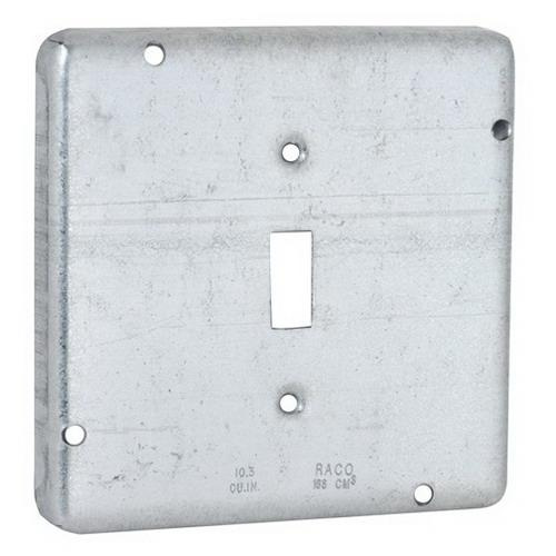 P12494.jpg Raco 870RAC Pre-Galvanized Steel Exposed Work Cover 4-11/16-Inch x 4-11/16-Inch x 1/2-Inch