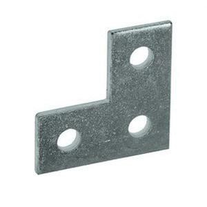 P12499.jpg Power Strut PS-718-EG Electrogalvanized Steel 3-Hole Flat Angle Plate