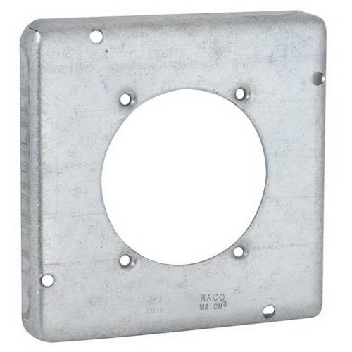 P12509.jpg Raco 888 Pre-Galvanized Steel Exposed Work Cover 4-11/16-Inch x 4-11/16-Inch x 1/2-Inch