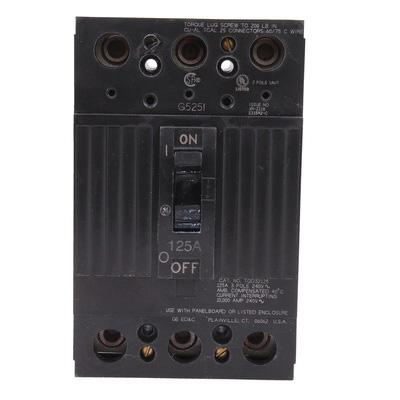 GE Industrial TQD32125WL Feed-Thru Mount Molded Case Circuit Breaker 3-Pole 125-Amp 120/240-Volt AC