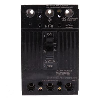 GE Industrial TQD32225 Bolt-On Mount Type TQD Molded Case Circuit Breaker 3-Pole 225-Amp 240-Volt AC