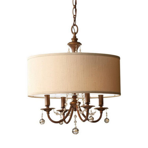 Murfeiss F2727/4FG 4-Light 1-Tier Chandelier 60-Watt 120-Volt Firenze Gold Clarissa