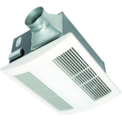 P12609.jpg Panasonic FV-11VHL2 Bathroom Fan With Light And Heater 120-Volt 110 CFM at 0.1-Inch Static Pressure 89 CFM at 0.25-Inch Static Pressure WhisperWarm