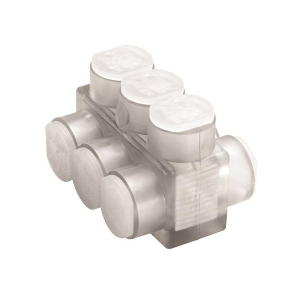 P72782.jpg Burndy BIBD42 Plastisol Aluminum Insulated Multi-Tap Connector 2-Port 14-4-AWG 8-4-AWG Unitap