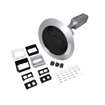 PN125745.jpg Wiremold AV3ATCAL Cast Aluminum/Brass Audio/Video Flush Poke-Thru Device Aluminum AV Series